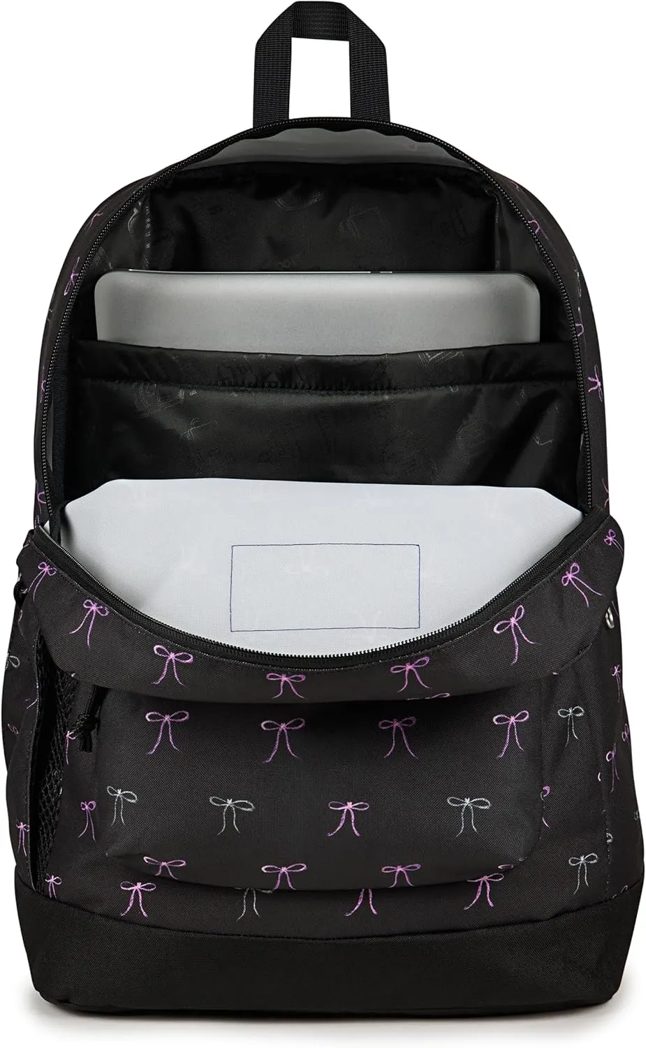 JanSport Cross Town Plus Backpack - Large Main Compartment, Side Water Bottle Pocket, 15-Inch Padded Laptop Sleeve - Bad Bows