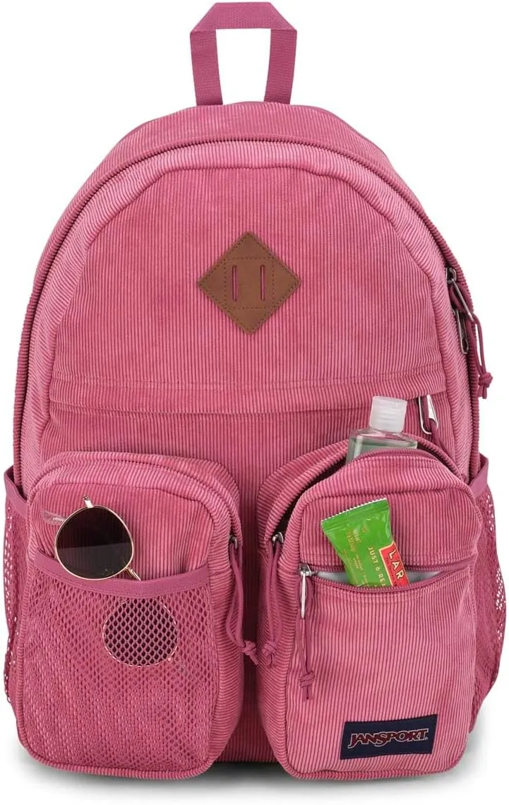 JanSport Granby Remix Backpack - Work, Travel, or Laptop Bookbag, Mauve Haze Corduroy
