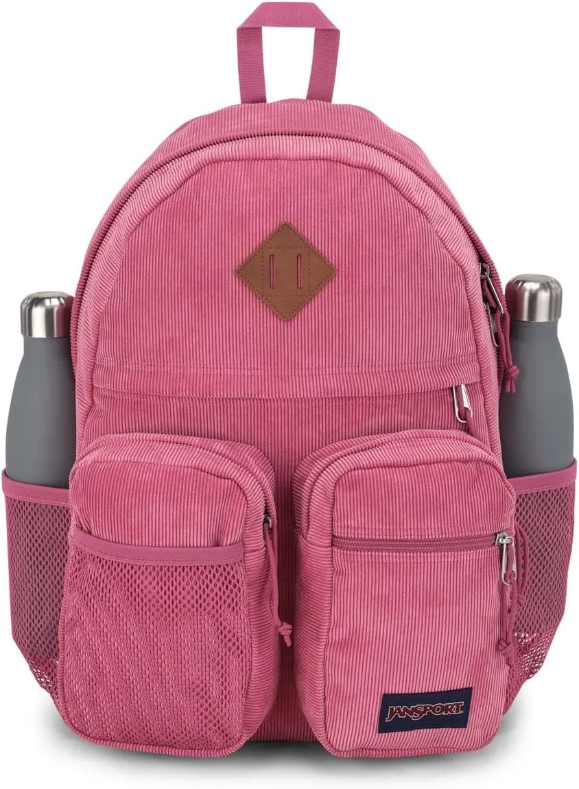 JanSport Granby Remix Backpack - Work, Travel, or Laptop Bookbag, Mauve Haze Corduroy
