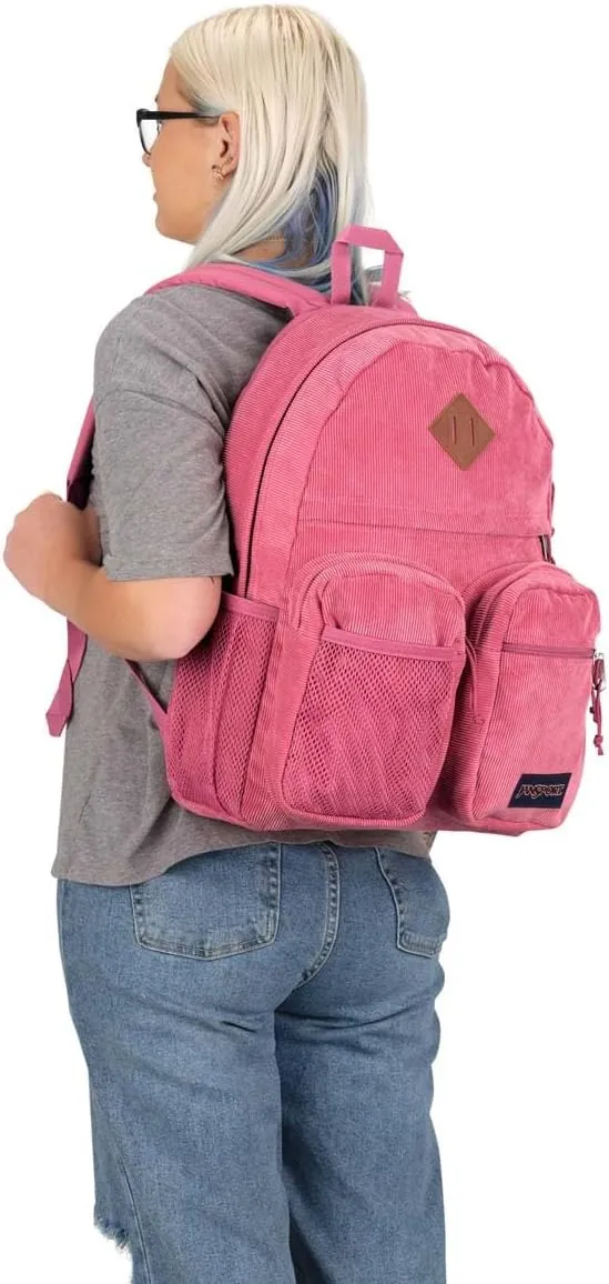 JanSport Granby Remix Backpack - Work, Travel, or Laptop Bookbag, Mauve Haze Corduroy