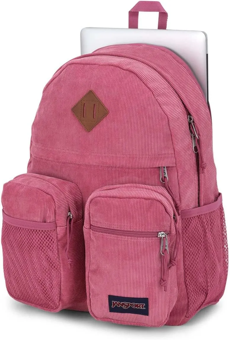 JanSport Granby Remix Backpack - Work, Travel, or Laptop Bookbag, Mauve Haze Corduroy