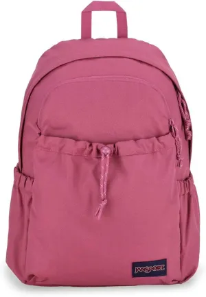 JanSport Lounge Pack – Large Main Compartment, Dual Water Bottle Pockets, Front Drawcord Pocket, Padded Laptop Sleeve, Mauve Haze
