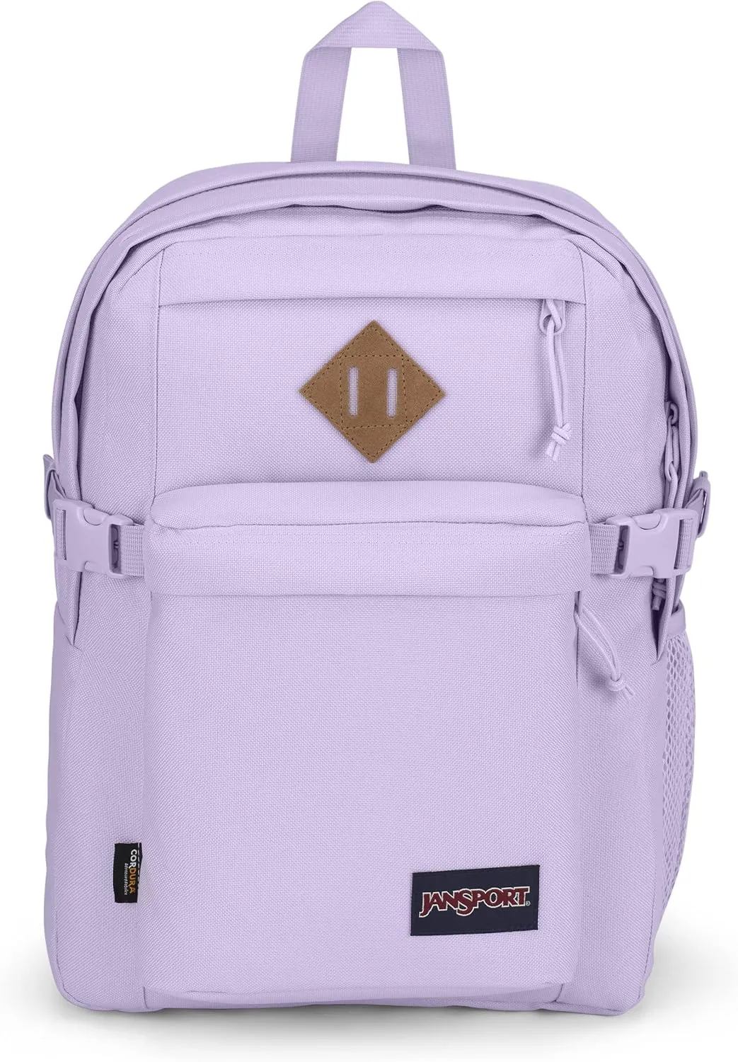 JanSport Main Campus FX Backpack - Travel or Work Bag w 15-Inch Laptop Pack with Leather Trim, Pastel Lilac