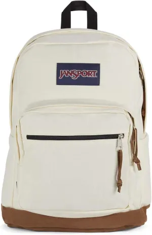JanSport Right Pack Backpack - Durable Daypack with Padded 15" Laptop Sleeve, Spacious Main Compartment & Integrated Water Bottle Pocket - Coconut
