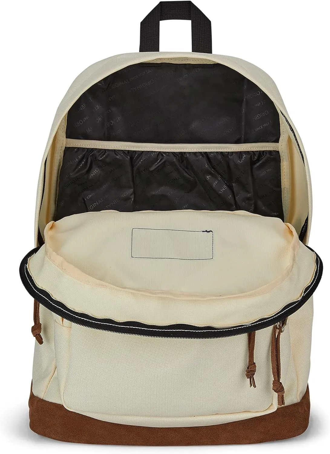 JanSport Right Pack Backpack - Durable Daypack with Padded 15" Laptop Sleeve, Spacious Main Compartment & Integrated Water Bottle Pocket - Coconut