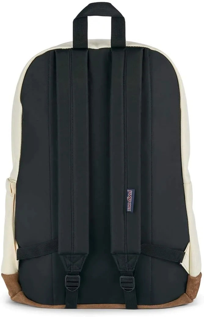 JanSport Right Pack Backpack - Durable Daypack with Padded 15" Laptop Sleeve, Spacious Main Compartment & Integrated Water Bottle Pocket - Coconut