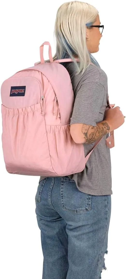 JanSport Slouch Pack - Fully Padded Back Panel - Comfortable and Ideal Storage - Misty Rose