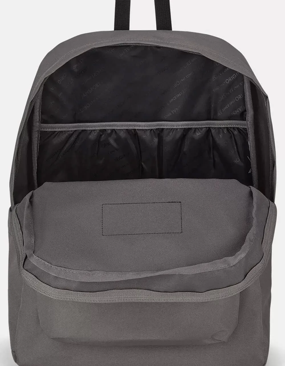 JanSport SuperBreak Plus Backpack with Padded 15-inch Laptop Sleeve and Integrated Bottle Pocket - Spacious and Durable Daypack for Work and Travel - Graphite Grey
