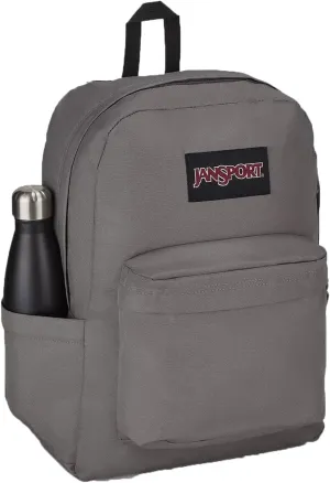 JanSport SuperBreak Plus Backpack with Padded 15-inch Laptop Sleeve and Integrated Bottle Pocket - Spacious and Durable Daypack for Work and Travel - Graphite Grey