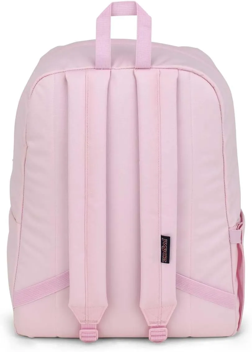 JanSport Superbreak Plus FX Backpack - Work, Travel, or Laptop Bag with Water Bottle Pocket - Embroidered Bows