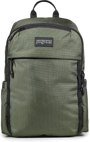 JanSport Venture Daypack – Travel Pack With Large Main Compartment, Padded Laptop Sleeve, Dual Water Bottle Pockets, and Attachment Buckles, Cargo Green