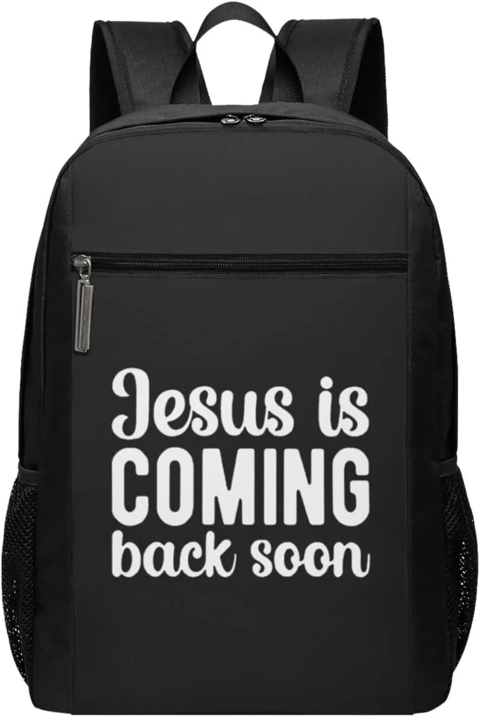 Jesus is Coming Back Soons Travel Laptop Backpack, Business Anti Theft Slim Sturdy Laptops Backpacks, College Computer Bag Gift for Men & Women Fits 17 Inch Notebook,Black