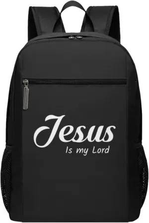 Jesus is Lord Travel Laptop Backpack, Business Anti Theft Slim Sturdy Laptops Backpacks, College Computer Bag Gift for Men & Women Fits 17 Inch Notebook,Black