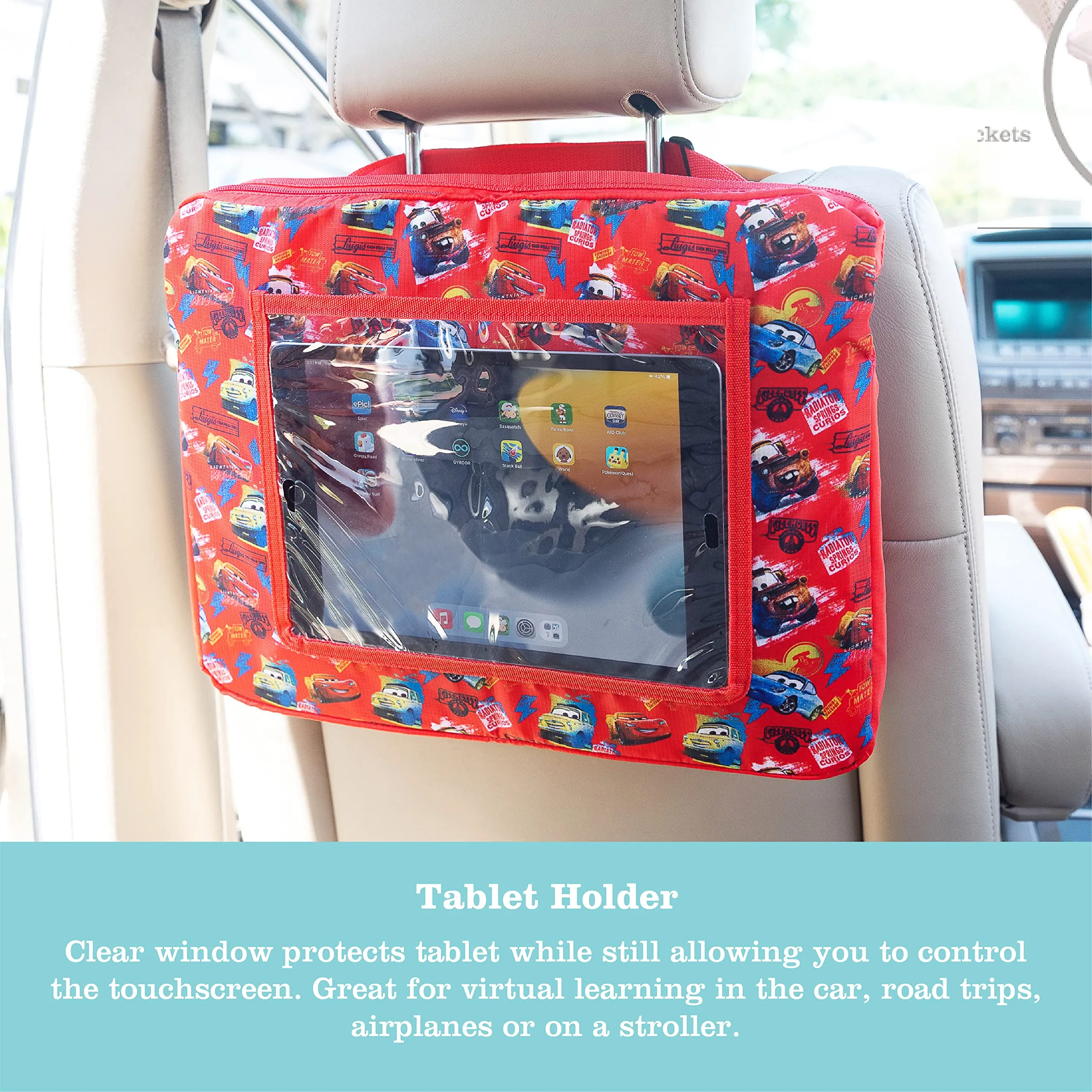 J.L. Childress Disney Baby by 3-in-1 Travel Tray & iPad Tablet Holder, Car Seat Lap Tray for Toddlers & Kids