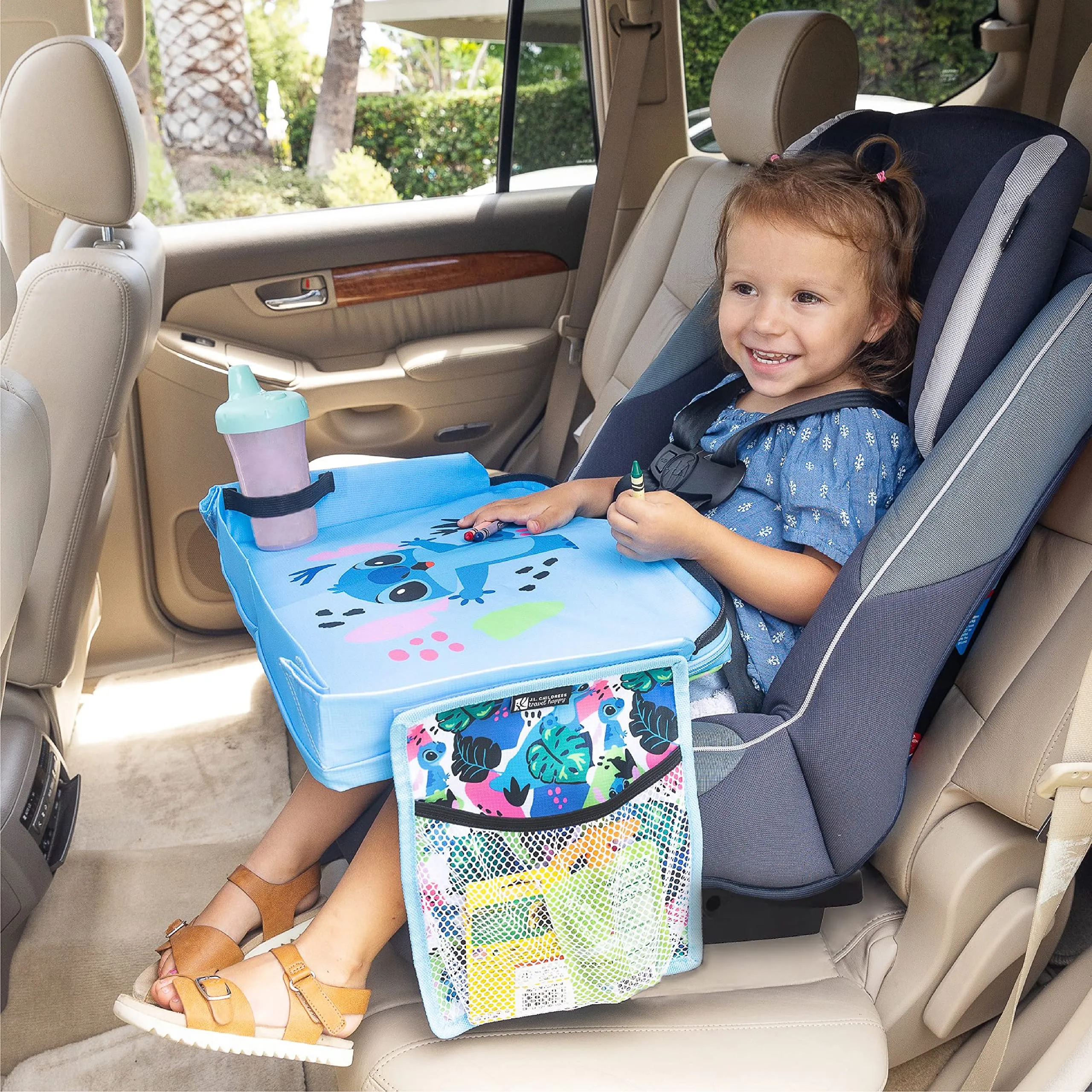 J.L. Childress Disney Baby by 3-in-1 Travel Tray & iPad Tablet Holder, Car Seat Lap Tray for Toddlers & Kids