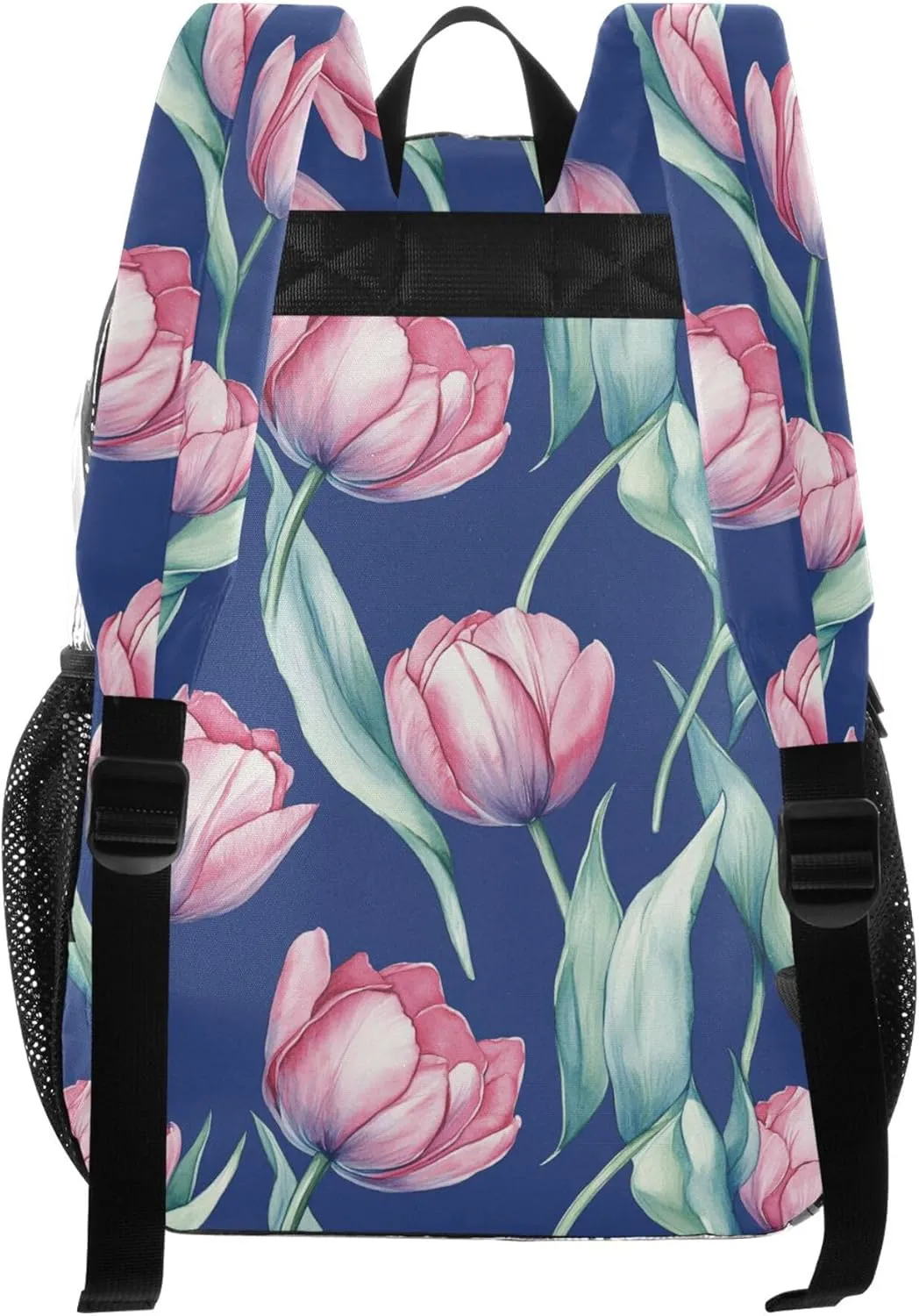 JUNZAN Beauty Tulips Royal Blue Mini Backpack for Boys See Through Student Book Bags Elementary