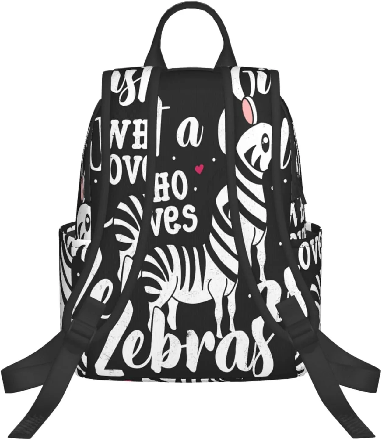 Just A Women who Loves Zebra Travel Laptop Backpack Casual Backpacks Double Shoulder Daypack Notebook Rucksack Work Bags Sports Bag for Gym Hiking Camping Beach