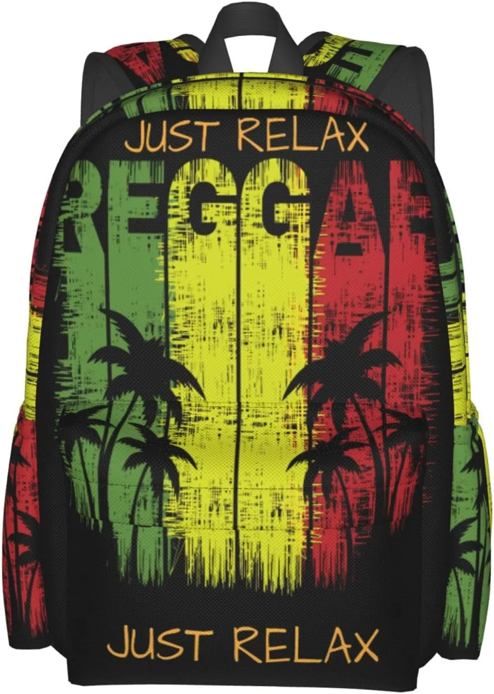 Just Relax Reggae Casual Backpacks Large Travel Backpack Laptop Rucksack Sports Daypack Adjustable Strap Bag for Camping Hiking
