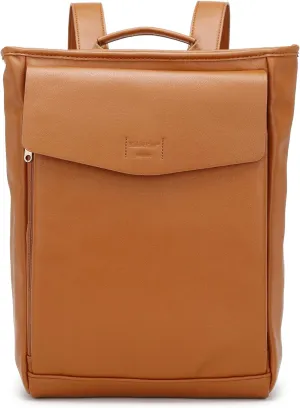 Kah&Kee Leather Laptop Backpack for Women with 14-inch Laptop Compartment Ideal for Teachers, College Students and Work