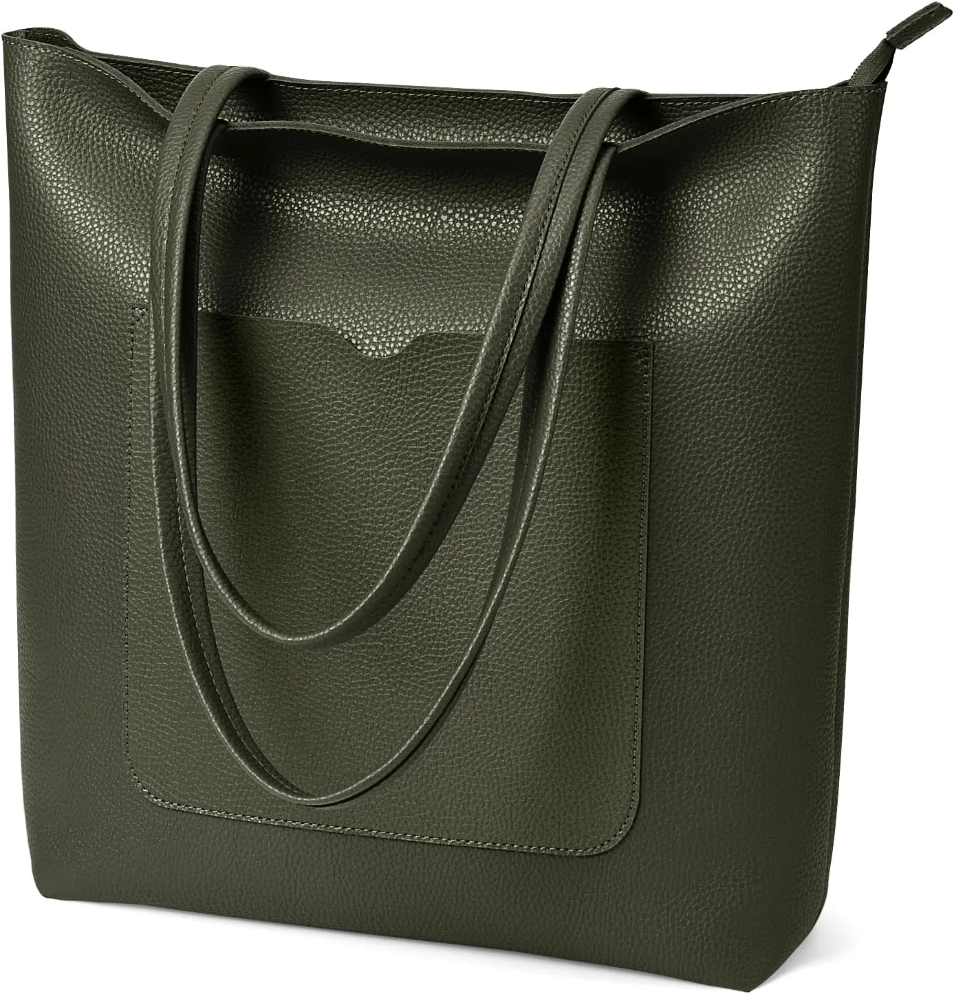 KALIDI Tote Bag Women Shoulder Bag Soft Vegan Leather Purse with Zipper Large Casual Handbags for 17'' Laptop Work Travel