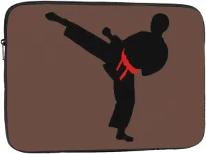 Karate Boy Vector Changeable Belt Color Print Laptop Case Stylish Water-Resistant Laptop Sleeve Carry Laptop Bag for Men Women
