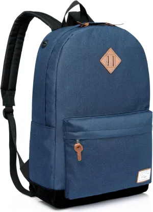 Kasqo School Backpack, Classic Lightweight 14-15.6 Inch Laptop Bookbag for Men Women Teens Girls Boys College