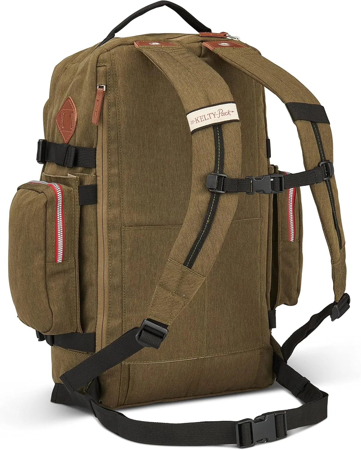 Kelty Fairbank 29L - Origins Collection Backpack, 29L Daypack with Classic Design, Padded Laptop Sleeve, Hydration Compatible, TSA Carry On Friendly, Vegan Leather Accents, 2023 (Burnt Olive)