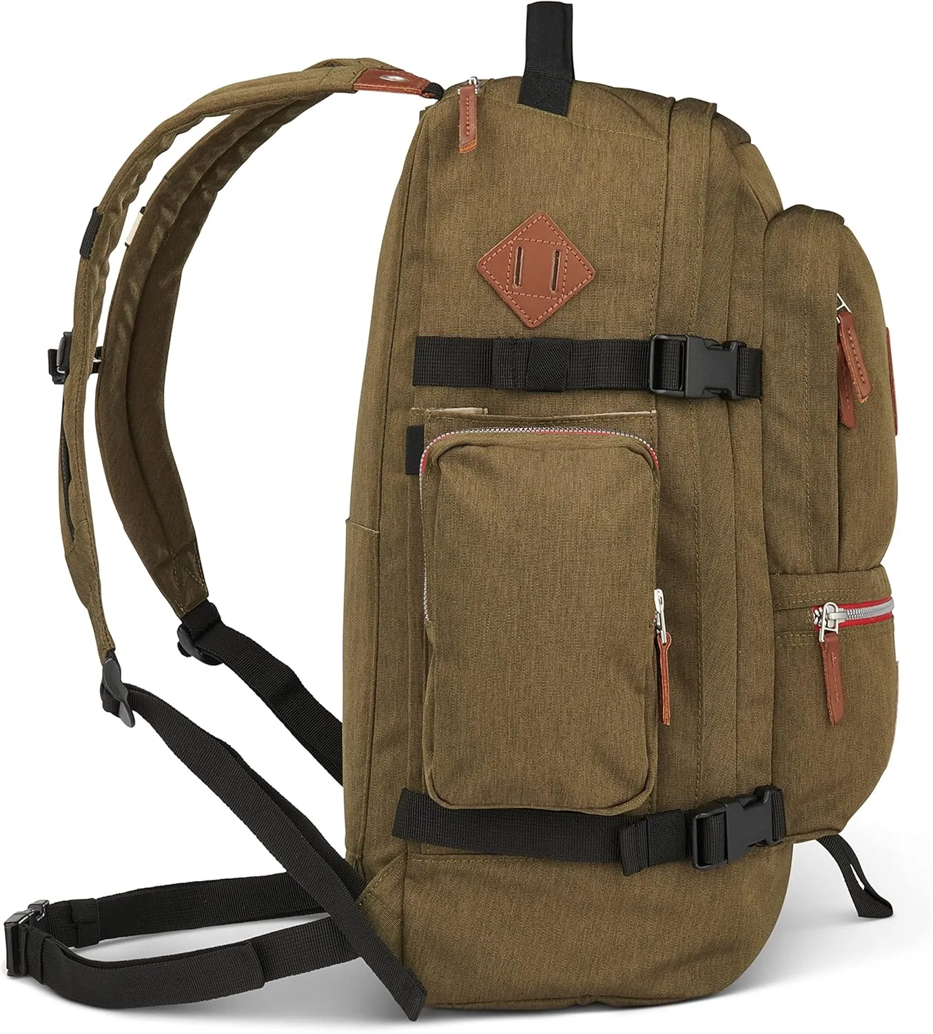 Kelty Fairbank 29L - Origins Collection Backpack, 29L Daypack with Classic Design, Padded Laptop Sleeve, Hydration Compatible, TSA Carry On Friendly, Vegan Leather Accents, 2023 (Burnt Olive)