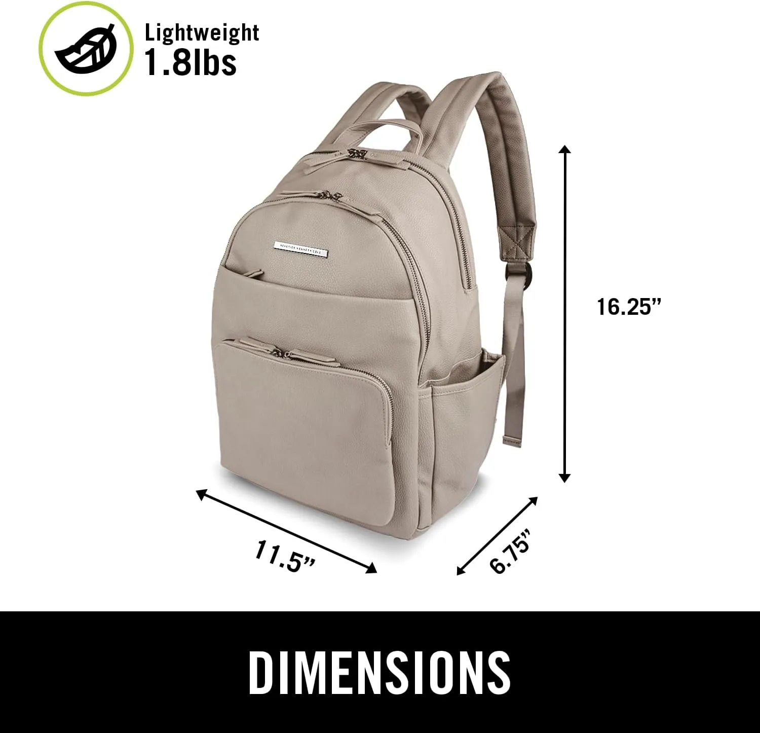 Kenneth Cole REACTION Marley Backpack, Taupe, 15" Laptop