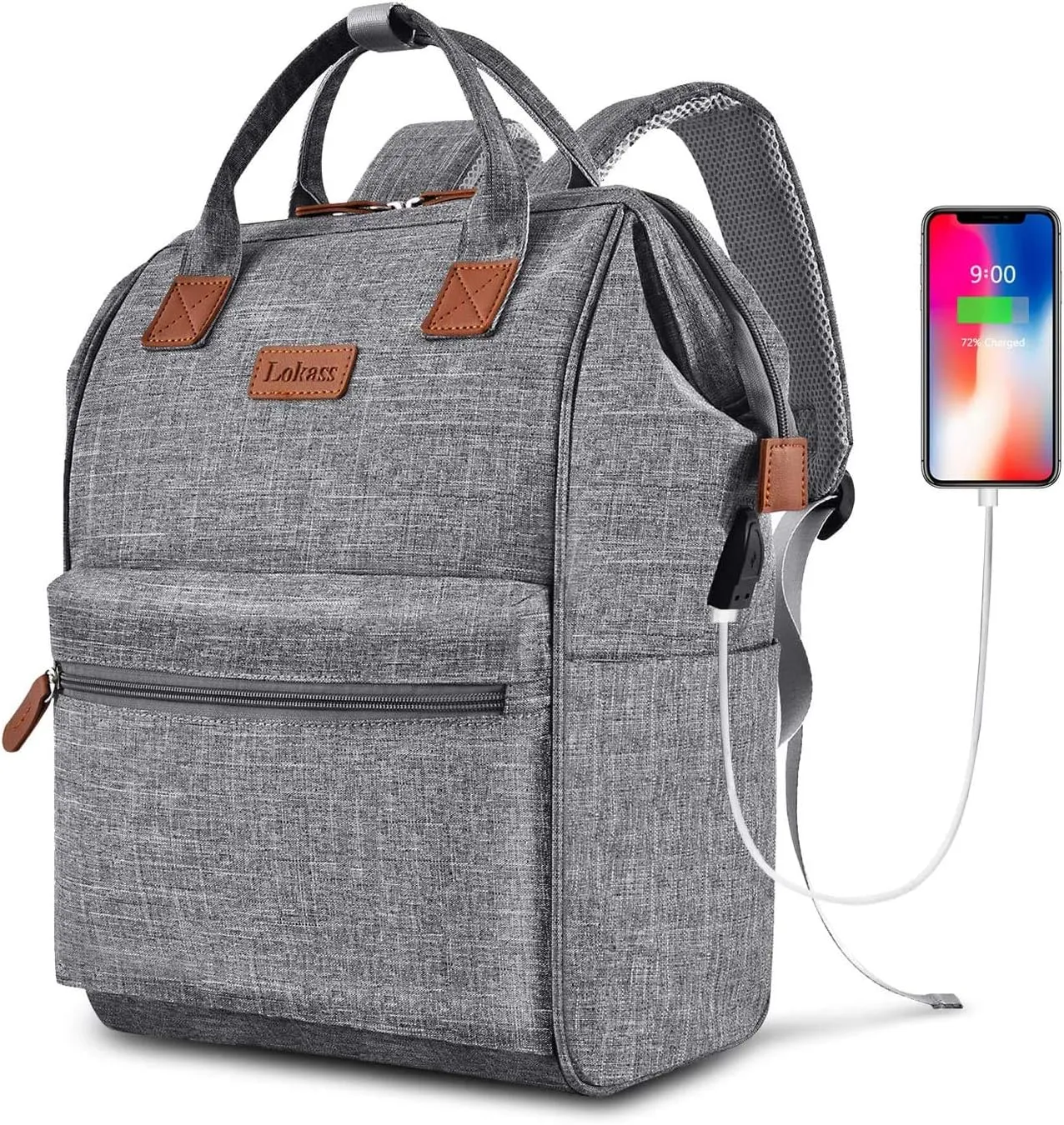 Keyron Personal Item Travel Bag 15.6 Inch,Headphones Computer with USB Charging Port College Backpack