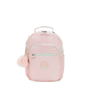 KIPLING Small Backpack (With Laptop Protection) Female Blush Metallic Seoul S  -  I5768-E7L