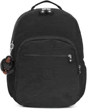 Kipling womens Seoul Go XL Backpack, Padded, Adustable Backpack Straps, Zip Closure, black tonal, One Size