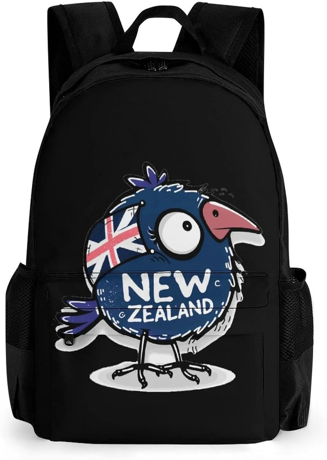 Kiwi Bird New Zealands Flag 16 Inch Laptop Backpack Large Capacity Daypack Travel Shoulder Bag for Men Women