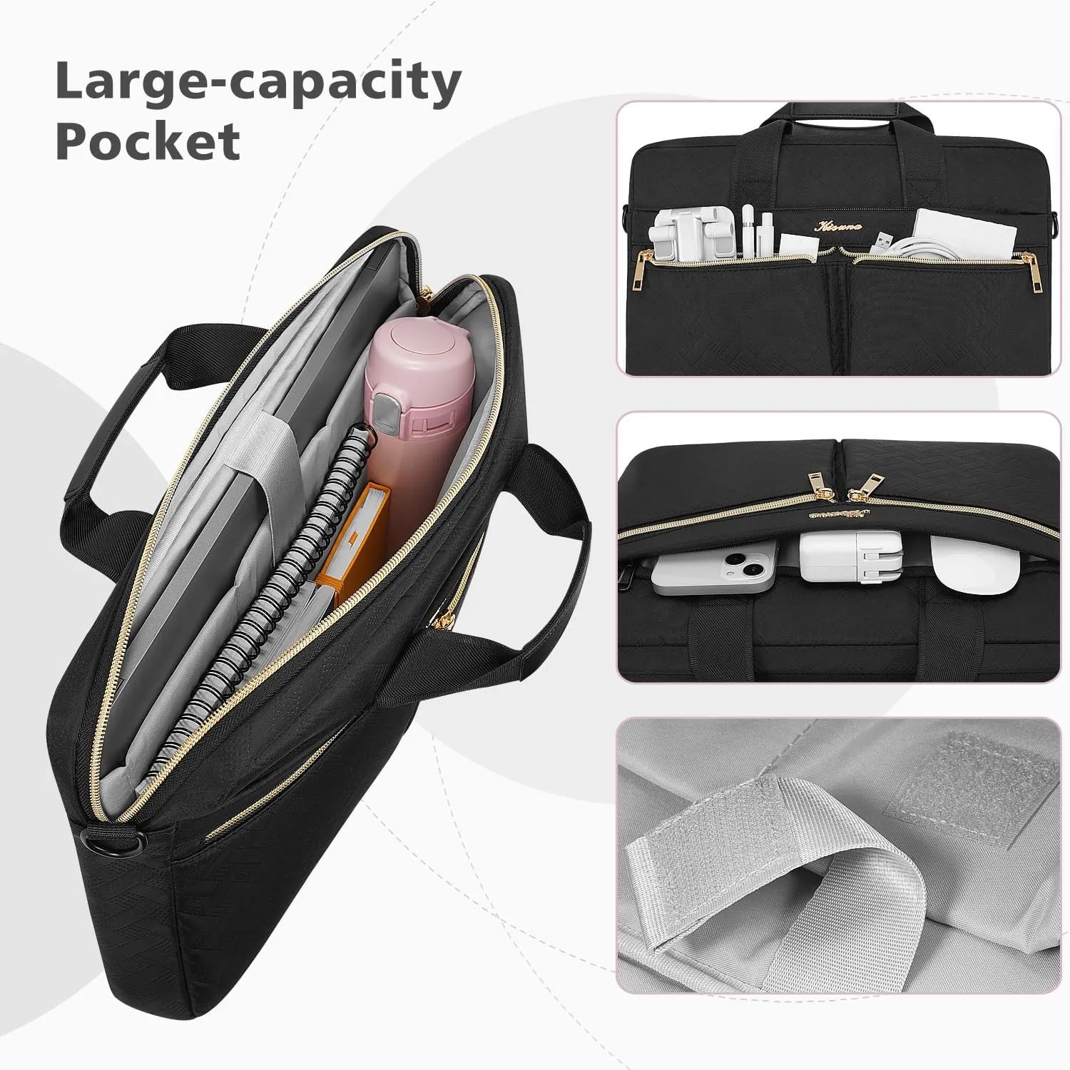 KIZUNA Laptop Case Bag 17 Inch Computer Sleeve for LG gram 17/17.3" MSI 17/Dell G7/17 IdeaPad 3i Gen7/17.3" HP ProBook 470/ Ideapad 700,Black