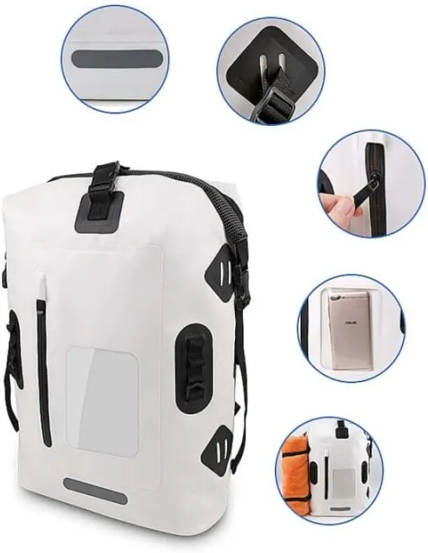 KOSTEN Backpack Pvc Waterproof Bag Swimming Backpack Large Capacity River Trekking Shoulder Backpacks-30L Blue