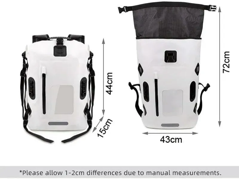 KOSTEN Backpack Pvc Waterproof Bag Swimming Backpack Large Capacity River Trekking Shoulder Backpacks-30L Blue