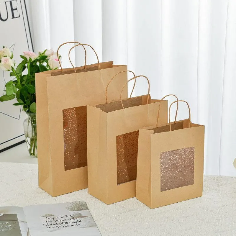 Kraft Paper Window Gift Bag 20PCS