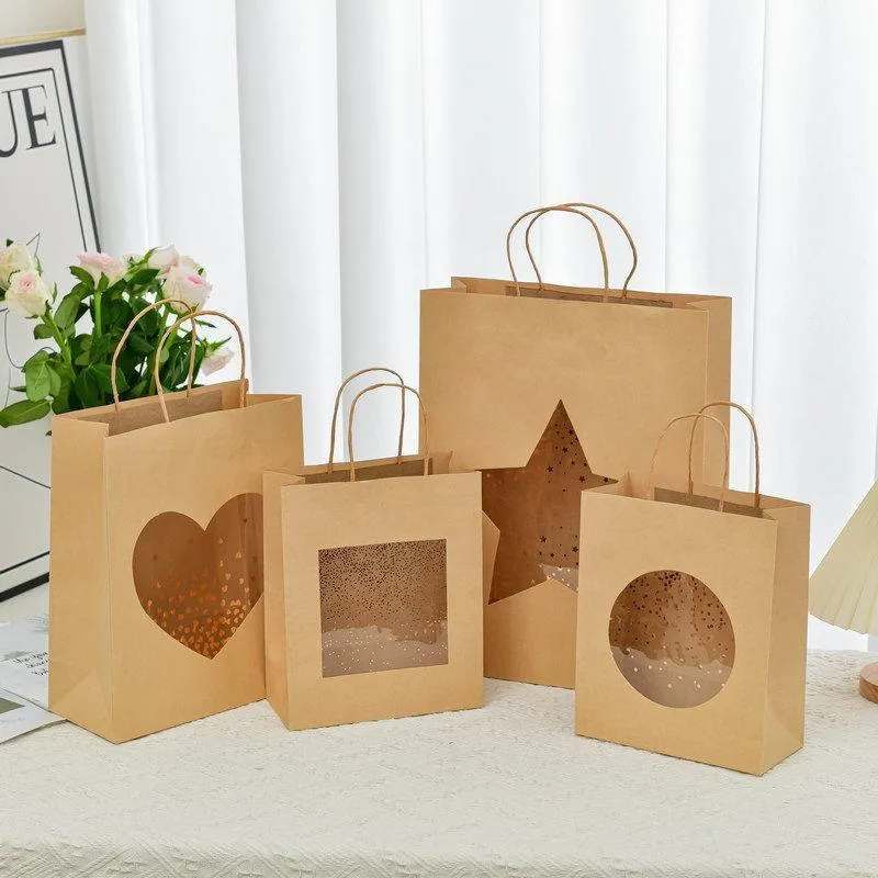 Kraft Paper Window Gift Bag 20PCS