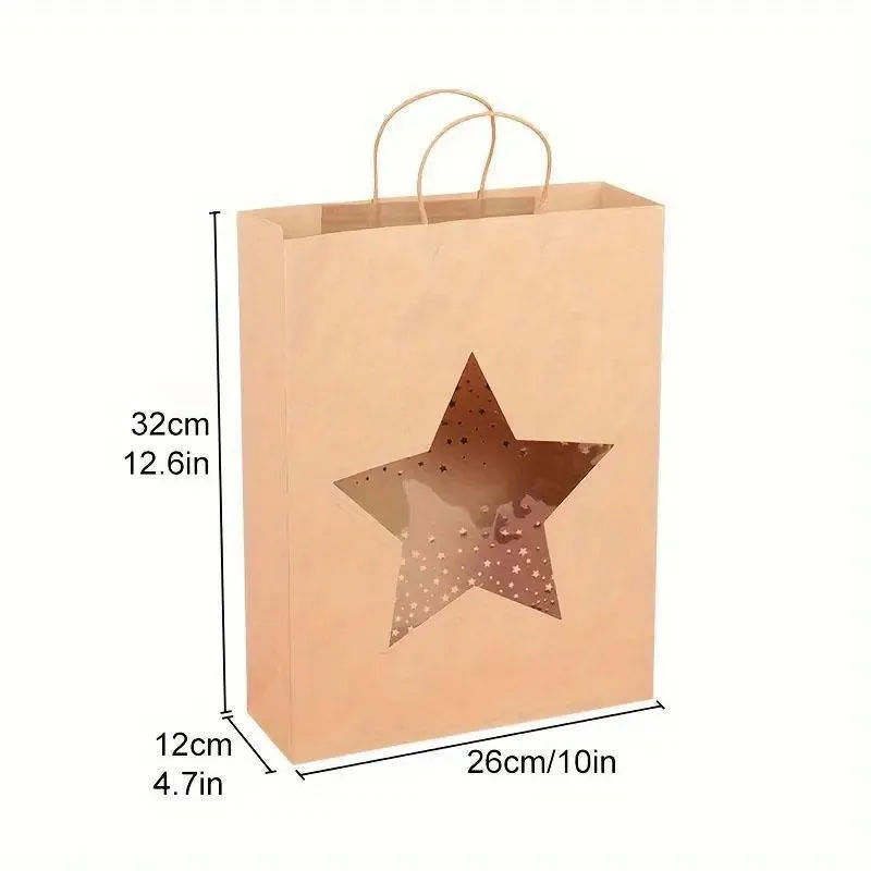 Kraft Paper Window Gift Bag 20PCS