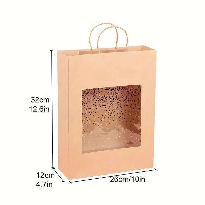Kraft Paper Window Gift Bag 20PCS