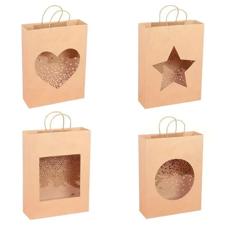Kraft Paper Window Gift Bag 20PCS