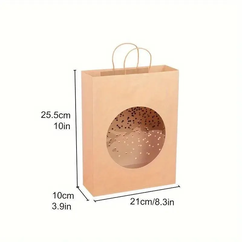 Kraft Paper Window Gift Bag 20PCS