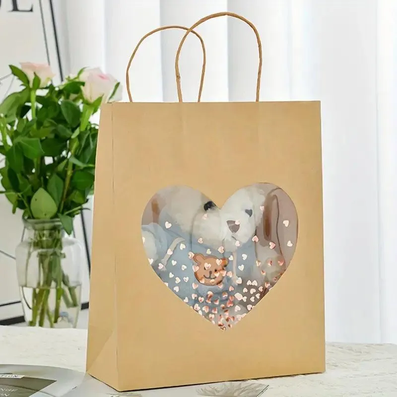 Kraft Paper Window Gift Bag 20PCS