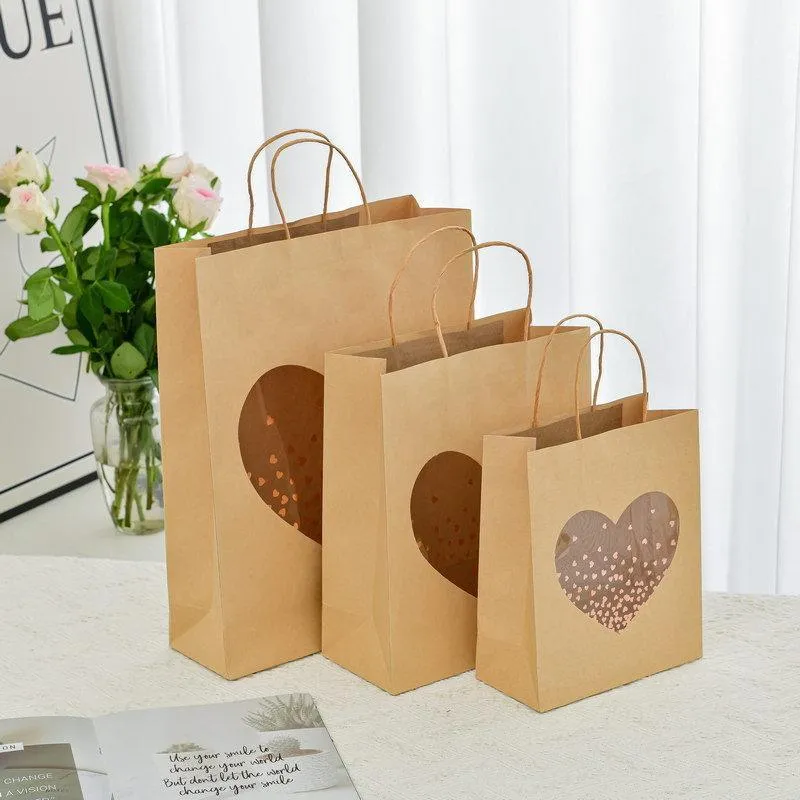 Kraft Paper Window Gift Bag 20PCS