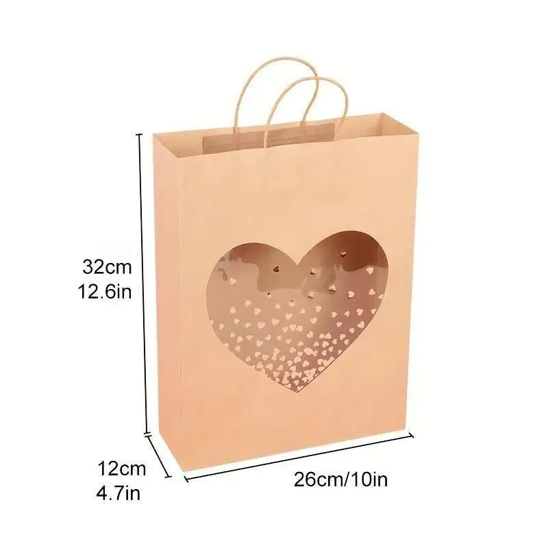 Kraft Paper Window Gift Bag 20PCS