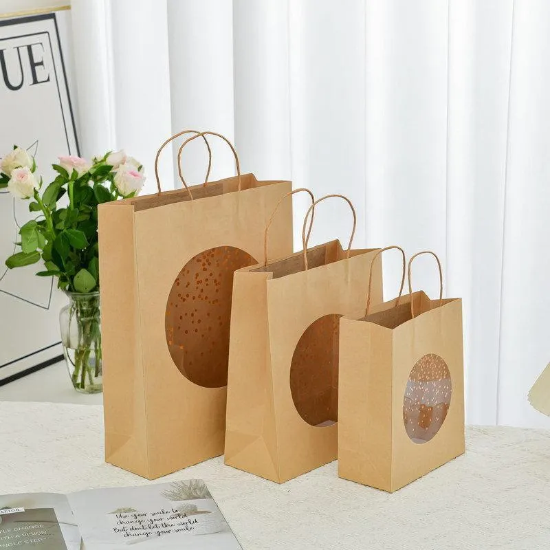 Kraft Paper Window Gift Bag 20PCS
