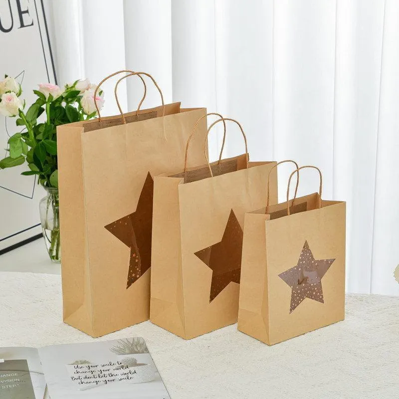 Kraft Paper Window Gift Bag 20PCS