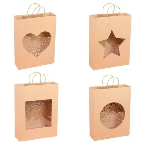 Kraft Paper Window Gift Bag 20PCS