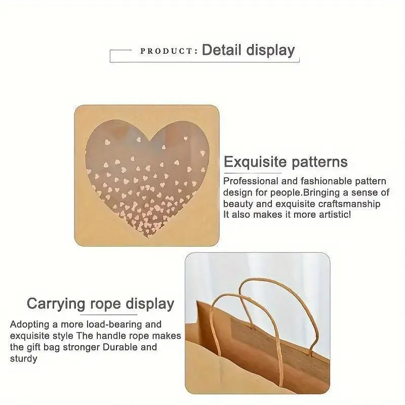 Kraft Paper Window Gift Bag 20PCS