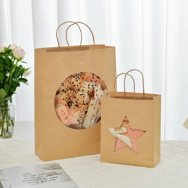 Kraft Paper Window Gift Bag 20PCS